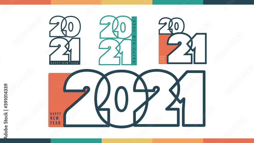 2021 graphics-logo with color theme for new year works.