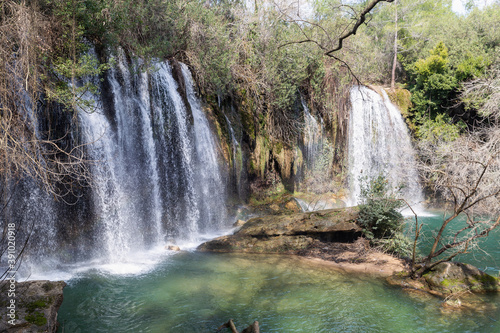 Kursunlu Waterfalls in Antalya, Turkey. Kursunlu selalesi