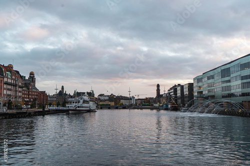 view of the harbor city Malmo