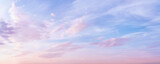 Pastel colored romantic sky panoramic