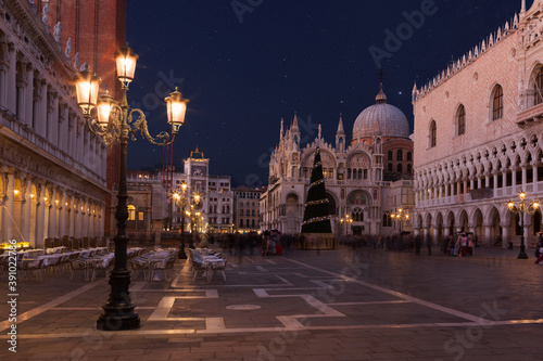 New Year's eve night at San Marco, Venice © Alexey