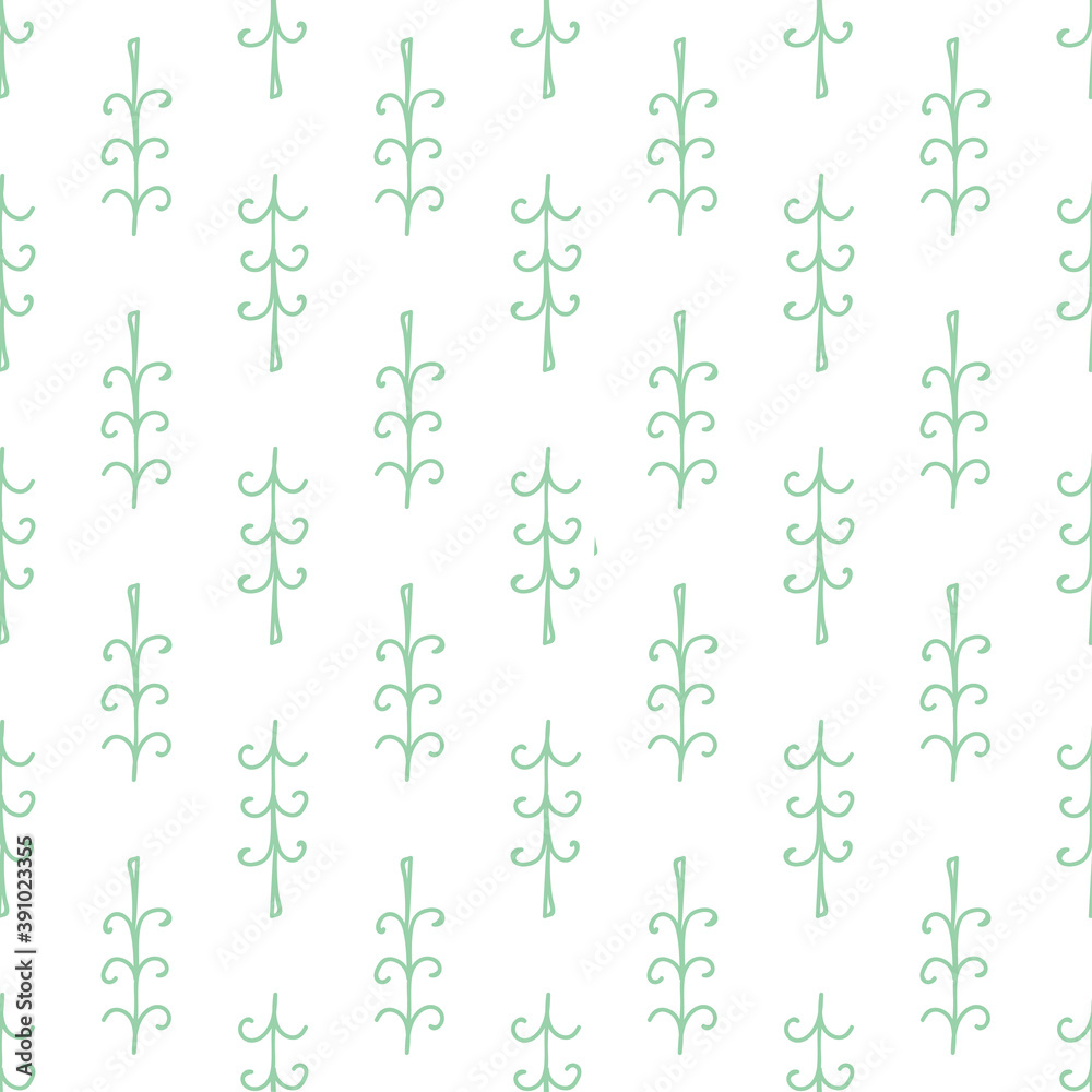 Seamless decorative pattern with spruce trees. Seamless decorative pattern with spruce trees.