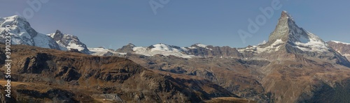 Monte Cervino panorama in the Swiss Alps
