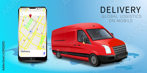 Online delivery service concept.perfect for landing page, delivery website, banner, background, application, poster, on mobile.vector illustration, Isometric vector illustration