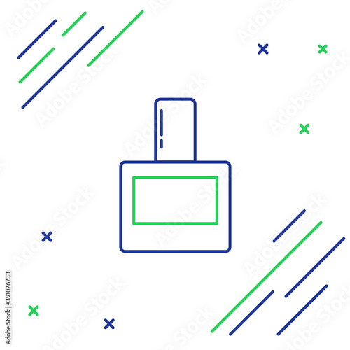 Line Aftershave icon isolated on white background. Cologne spray icon. Male perfume bottle. Colorful outline concept. Vector.