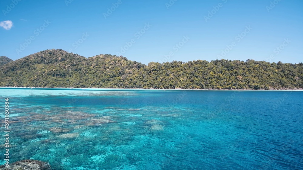 Beautiful panoramic view of Surin Islands landscape, Thailand