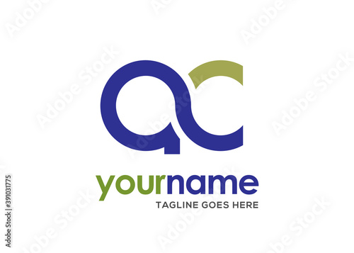 Initial letter ac or ca logo vector design template

