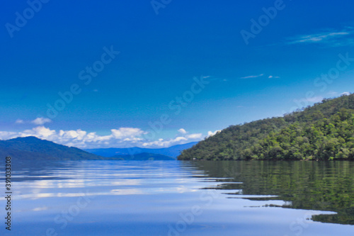Island with Blue Sky Background