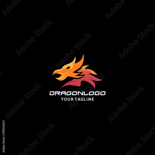 Illustration vector graphic of Dragon logo. Design inspiration. Fit to your Business  team  etc