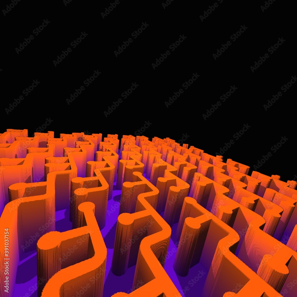Obraz premium crowd of abstract geometric shapes