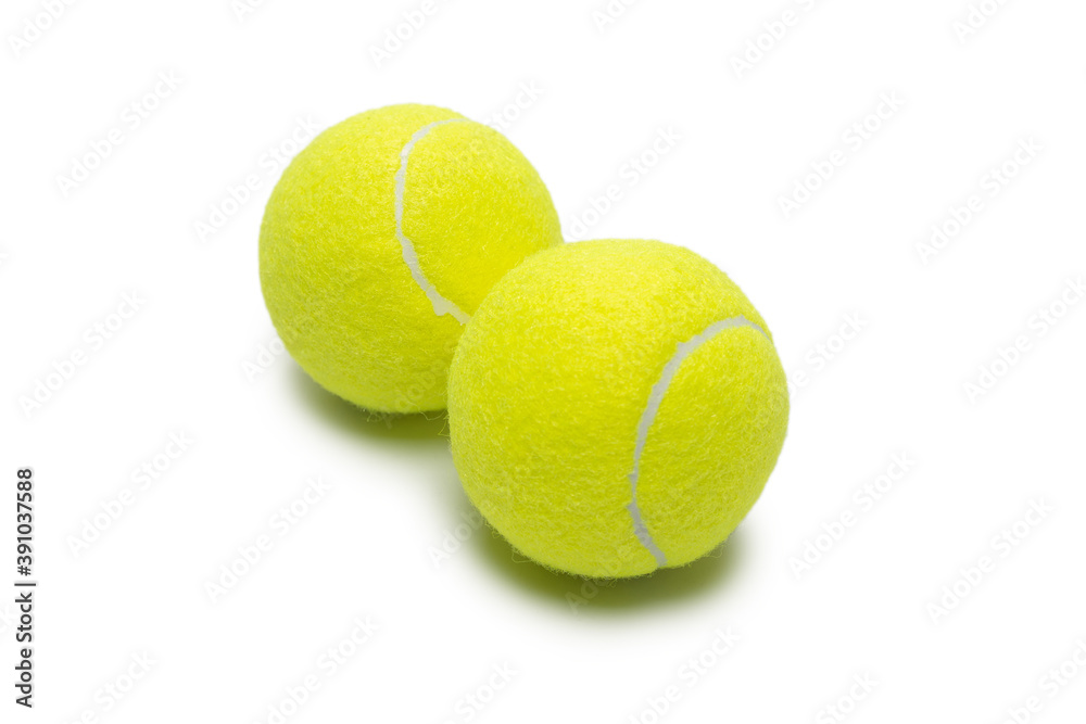 Tennis balls isolated on white background.