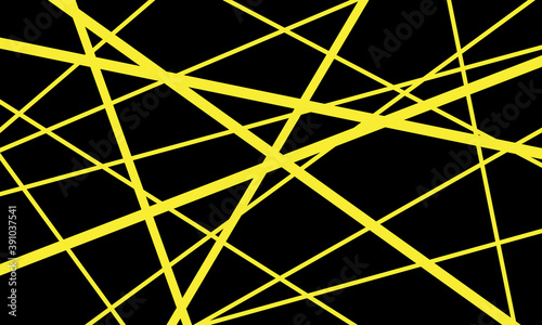 Abstract yellow line cross overlap on black design modern background vector illustration.
