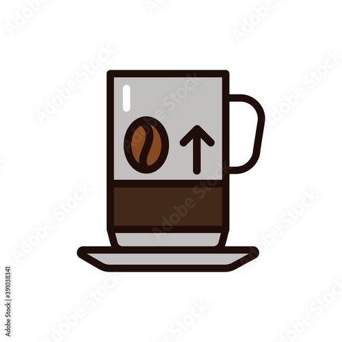 Ristretto color line icon. Isolated vector element.