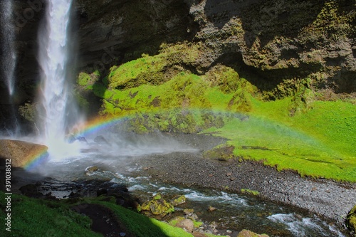 Around Kvernufoss waterfall  a hidden spot close to world famous Skogafoss in South Iceland