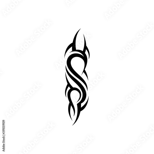 tribal pattern tattoo vector art design,tattoo tribal abstract sleeve, sketch art design isolated on white background,Simple logo.