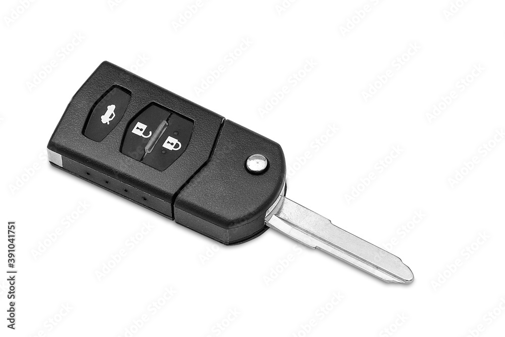 Car key ring isolated on white background Car key ring isolated on white background