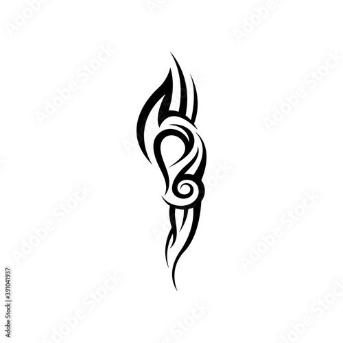 tribal pattern tattoo vector art design,tattoo tribal abstract sleeve, sketch art design isolated on white background,Simple logo.