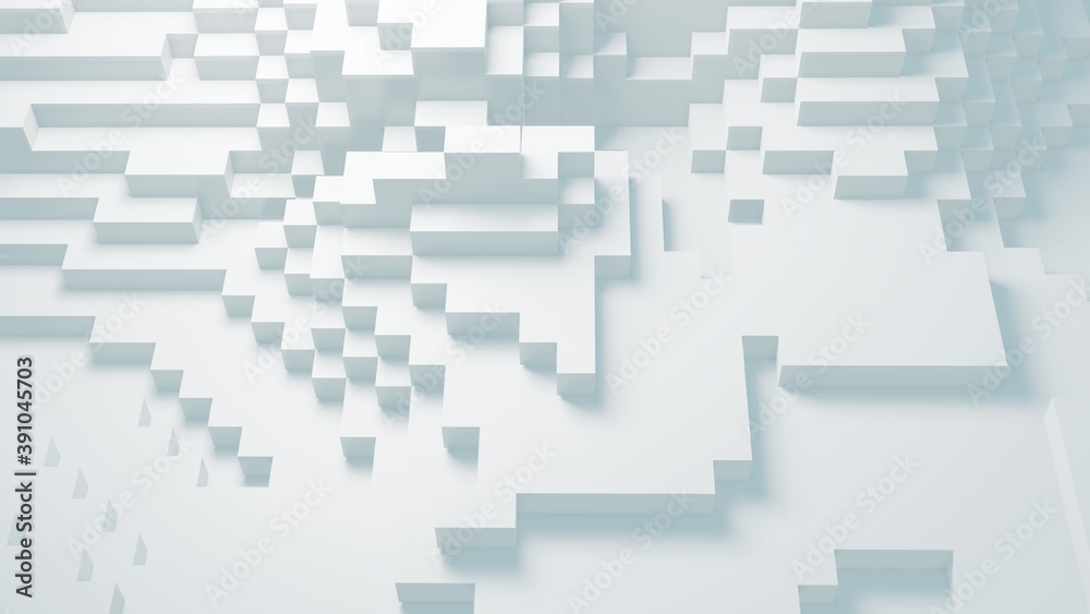 Abstract step of blue cube background. 3d illustration Abstract step of blue cube background. 3d illustration