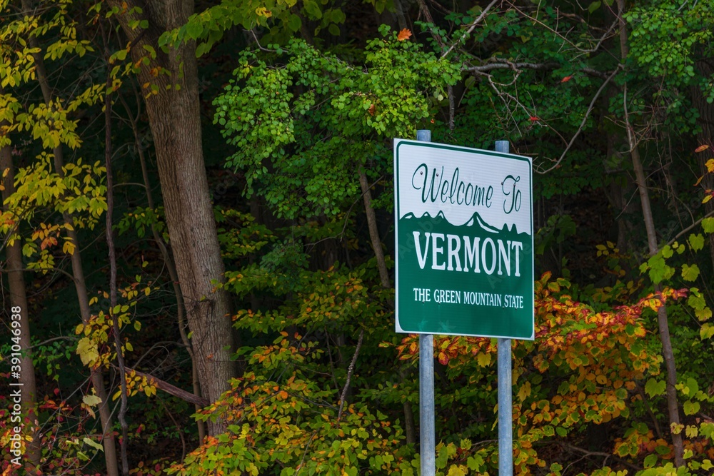 Welcome to Vermont state sign