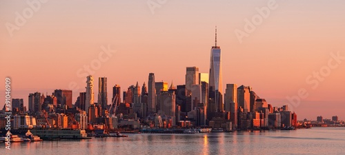 New York City downtown skyline sunset © rabbit75_fot