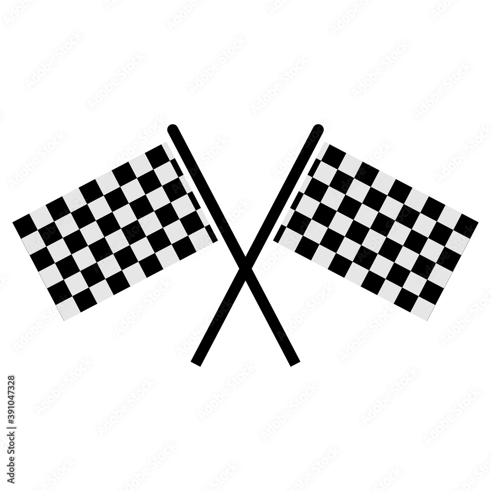 Fototapeta premium racing flags icon vector symbol