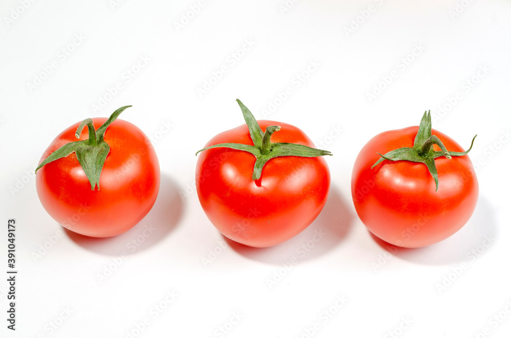 Cherry Tomatos isolated on white background top view Cherry Tomatos isolated on white background top view