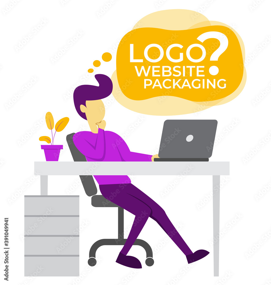 Illustration concept for need a logo design