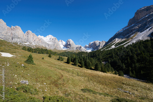 Rocky mountain scenery  Dolomites  Italy