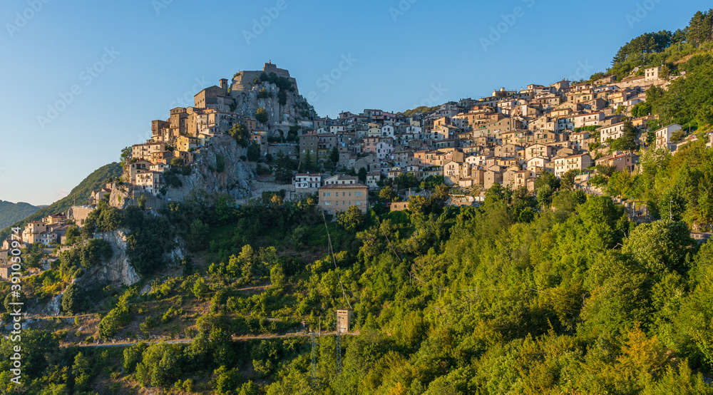 Cervara di Roma in the late afternoon, beautiful village in Rome Province, Lazio, Italy.