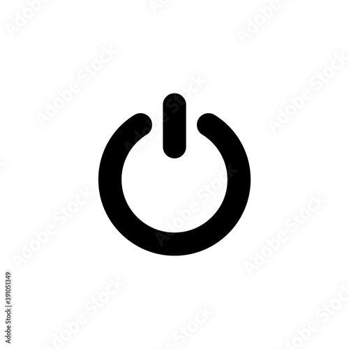 Power on button icon set vector. Power off. Shut down button or power.