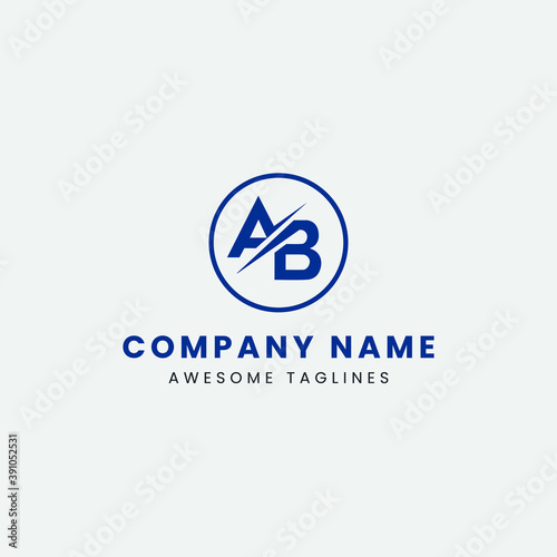 A, AB, B, BA letter logo vector icon design © mozofx_team