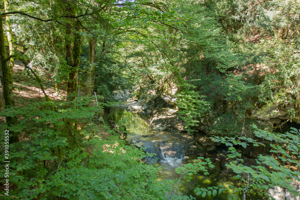 Gorge de l'Areuse between Noiraigue and Boudry in Switzerland