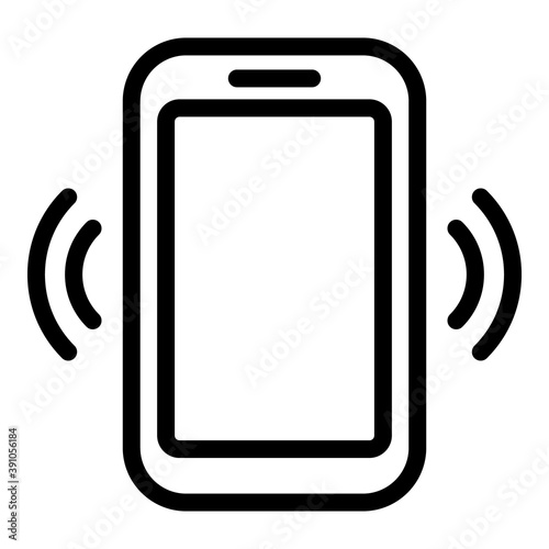 Phone payment icon. Outline phone payment vector icon for web design isolated on white background