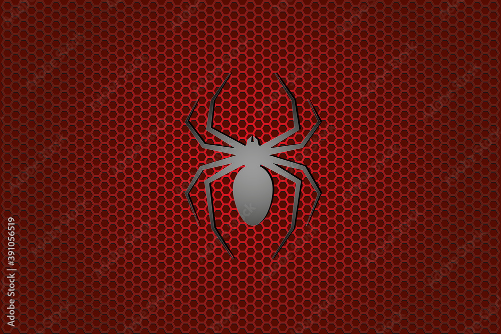 custom made wallpaper toronto digitalGradient background in black and red colors with icon of spider