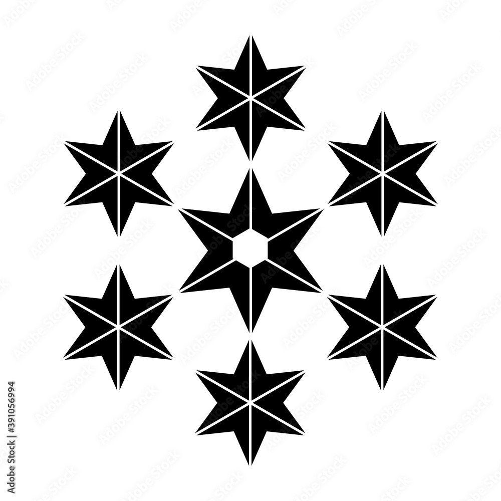 Simple illustration of winter snowflake for Christmas holiday Simple illustration of winter snowflake for Christmas holiday