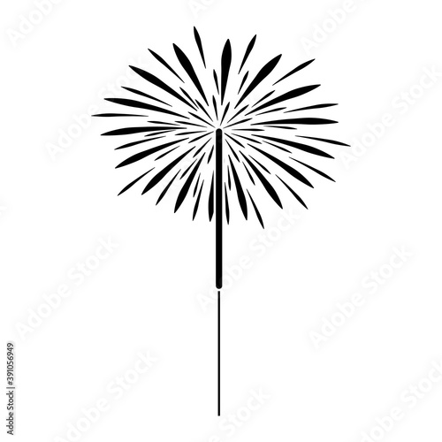 Simple illustration of sparkler icon Concept for Christmas holiday