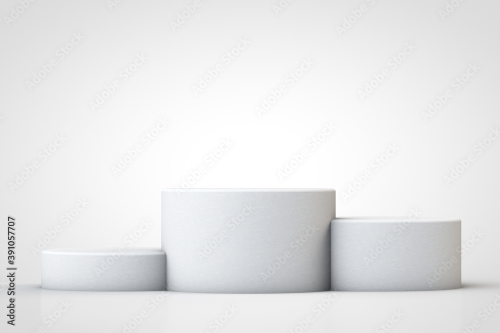 A simple empty pedestal. Light tone style