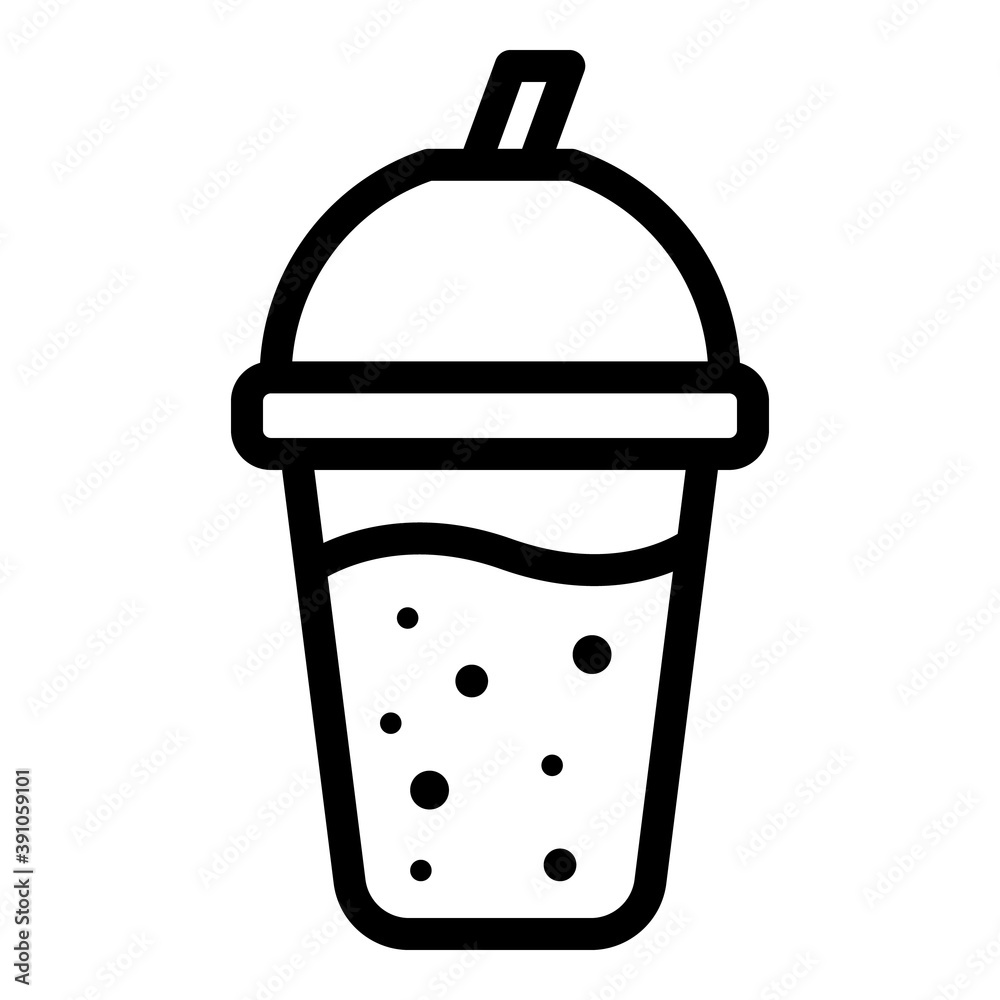 Smoothie icon. Outline smoothie vector icon for web design isolated on white background Smoothie icon. Outline smoothie vector icon for web design isolated on white background
