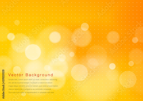 Abstract yellow background, Bokeh of shining light, Vector Graphics, 