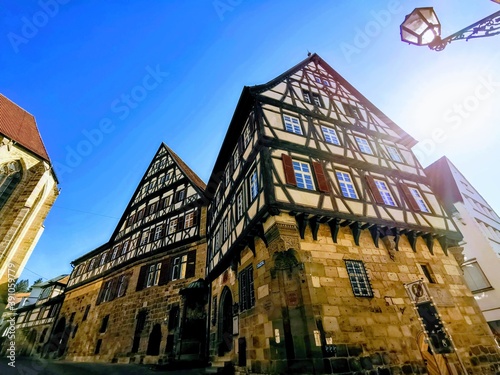 Obraz na płótnie old building in the medieval city center of Esslingen, Germany w salonie