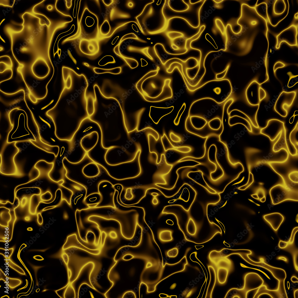 Yellow black abstract background, pattern with stars