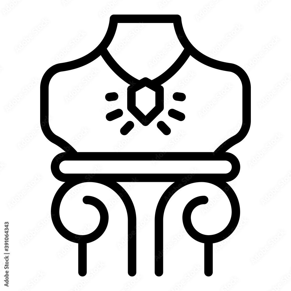 Necklace auction icon. Outline necklace auction vector icon for web design isolated on white background Necklace auction icon. Outline necklace auction vector icon for web design isolated on white background