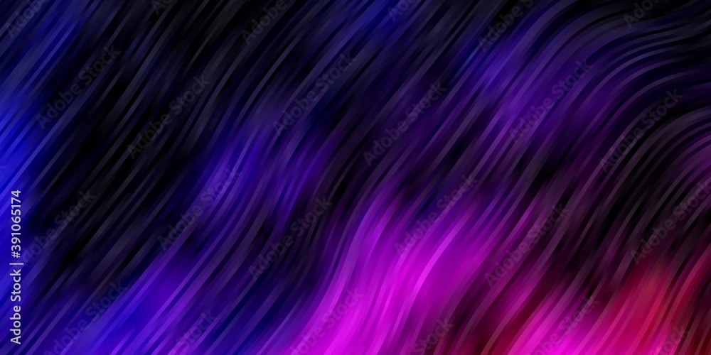 Dark Purple, Pink vector background with curves. Dark Purple, Pink vector background with curves.