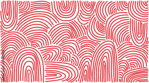 Background pattern with rounded red lines. Repeating texture. Print for the cover of the book, postcards.