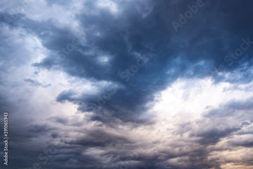 Storm clouds in the sky as an abstract background. Bad weather.
