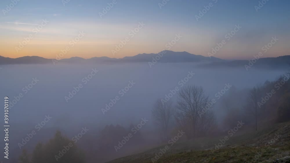 4k time lapse video of rising fog on beautiful rural landscape 4k time lapse video of rising fog on beautiful rural landscape