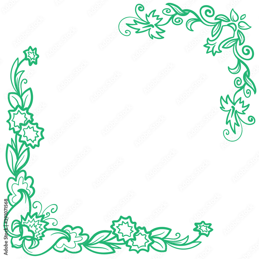Vector background with floral corner ornament 