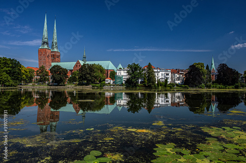 church on the lake, Lübeck