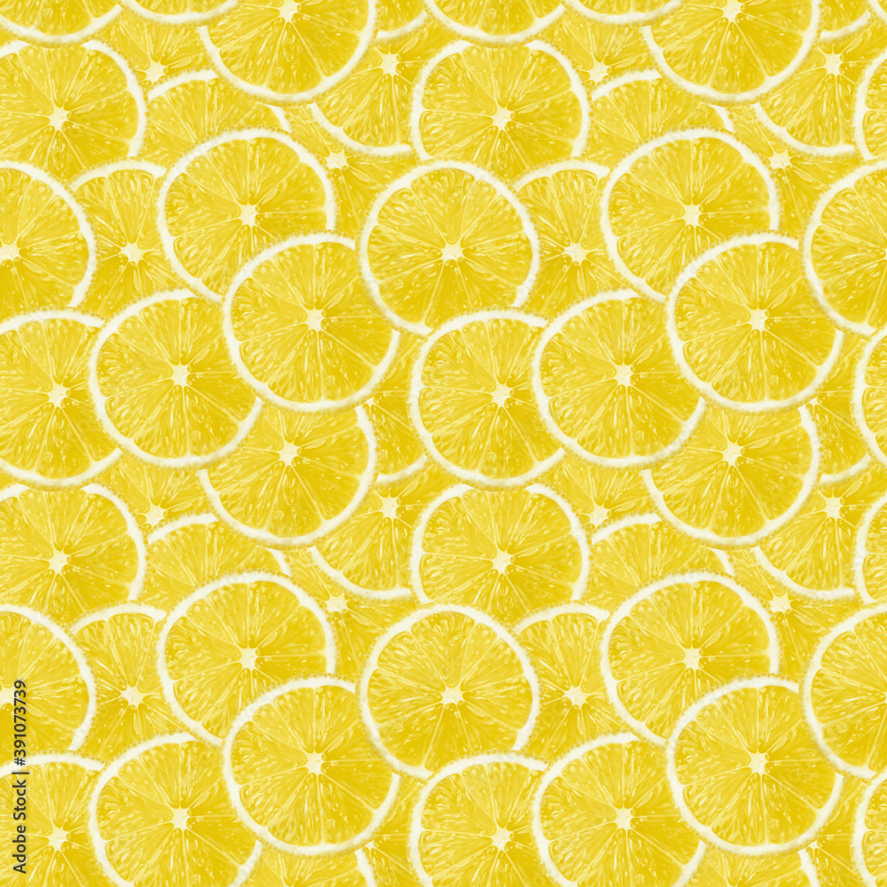 Seamless pattern, lemon fruit slices. Seamless pattern, lemon fruit slices.