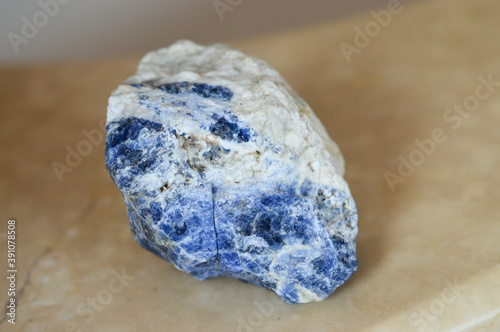 Sodalite mineral stone on collection photo